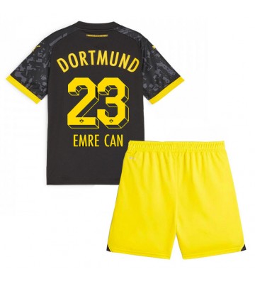Lacne Dětský Futbalové dres Borussia Dortmund Emre Can #23 2023-24 Krátky Rukáv - Preč (+ trenírky)